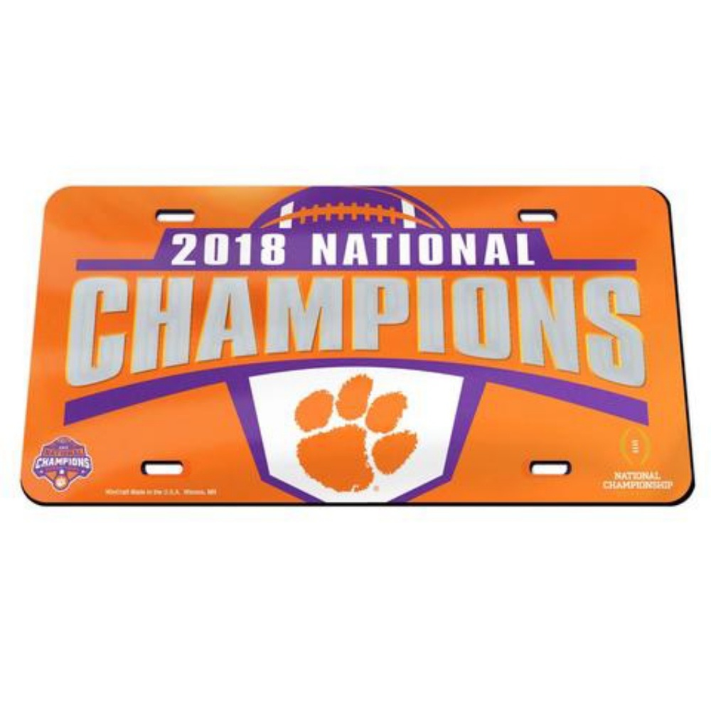 Clemson Tigers Champions Mirror license Plate